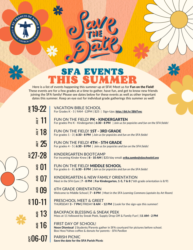 SFA Summer Events