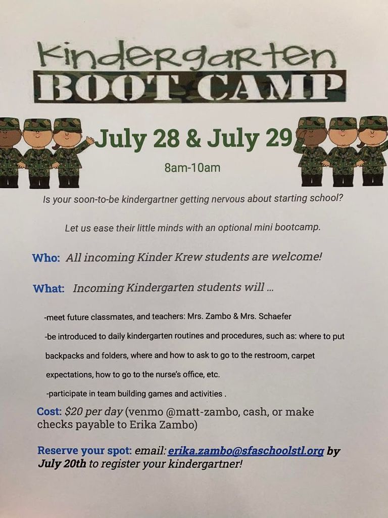 kinder boot camp