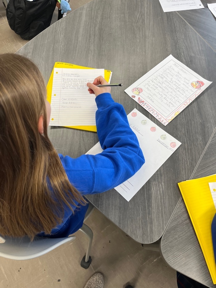 The 2nd graders practiced letter writing and each composed a letter to Santa. The 8th graders were so sweet (and secretive) to reply as elves…such a precious experience had by all! 