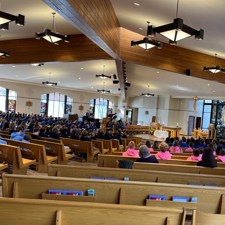 The SFA 8th graders attended the Region Mass today with the Archbishop. Before Mass 8th graders from our region gathered to listen to Dr. Young’s presentation and completed a service project for Cardinal Ritter Senior Services. It was a great day! 