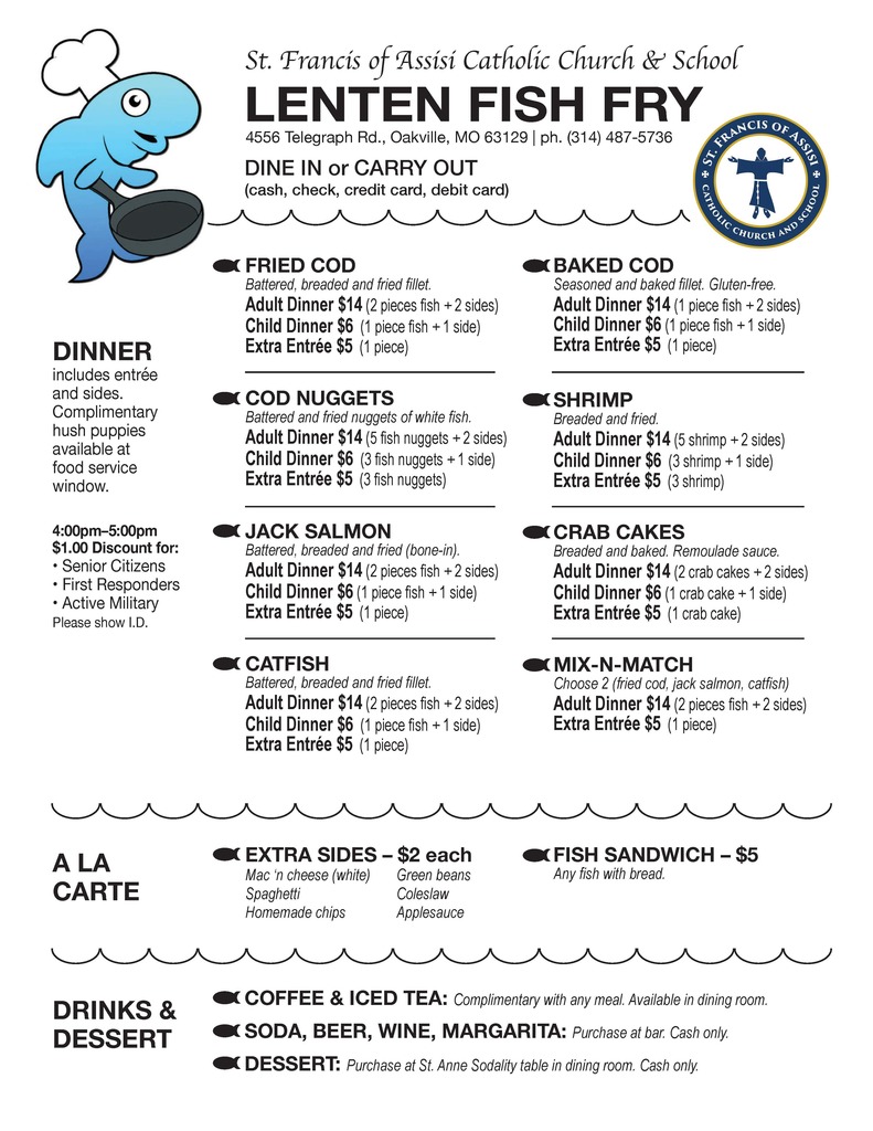 Fish Fry Menu