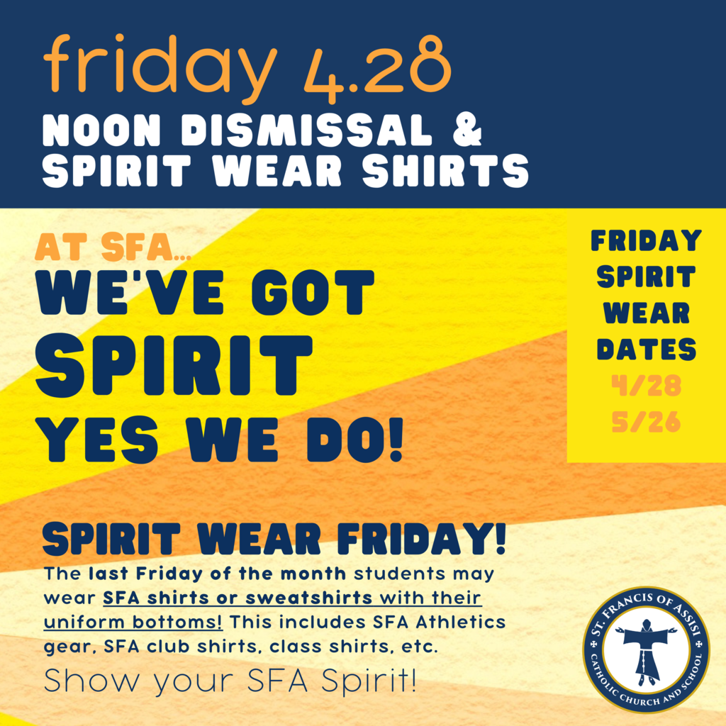 Sprit wear Friday & Noon dismissal